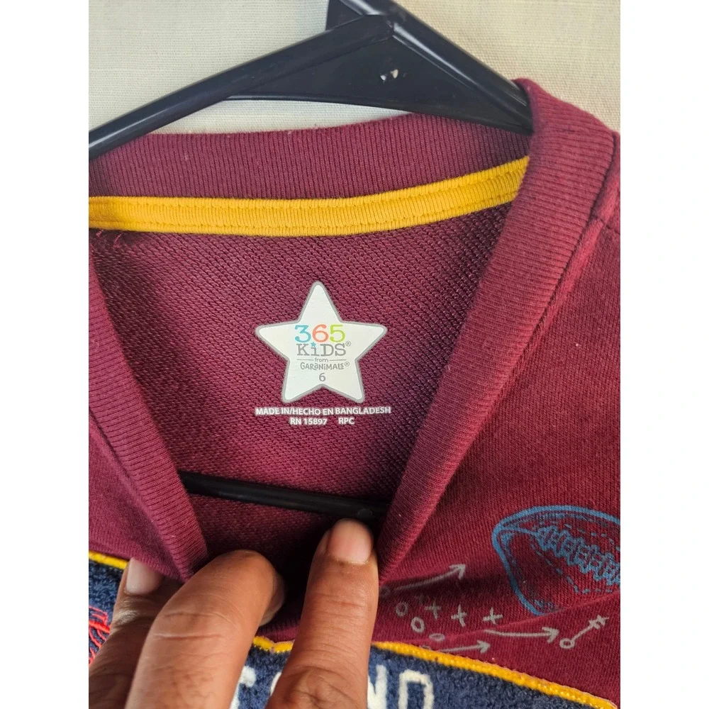 365 Kids Garanimals Boys Maroon Varsity Legend Tiger Sweatshirt Size 6